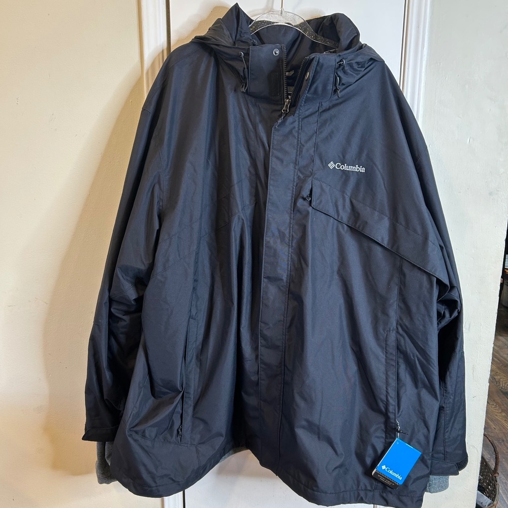 Columbia Mens Omni-Tech Interchange 3-in-1 Jacket Waterproof Fleece Liner NWT